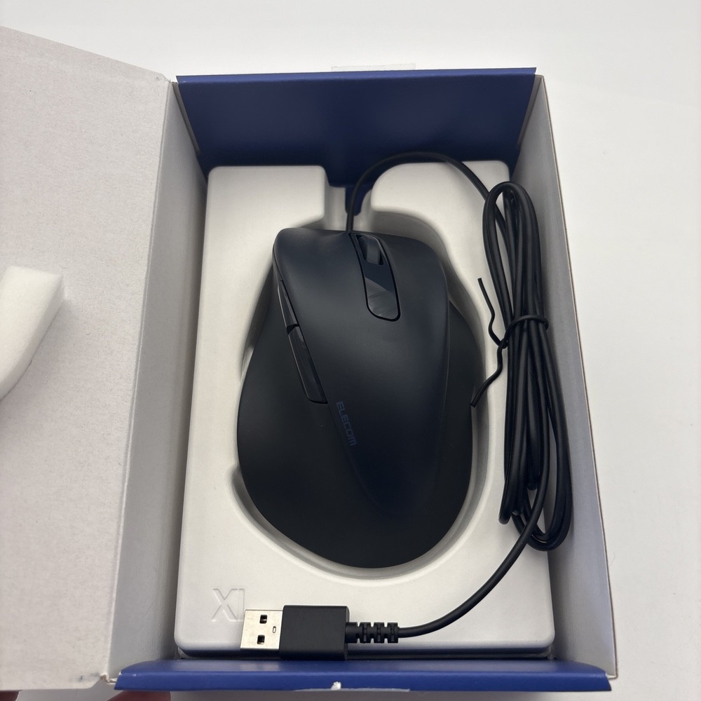 ELECOM Wired Mouse EX-G Quiet Large Size 5 Buttons & quotAskDoctors Evaluation